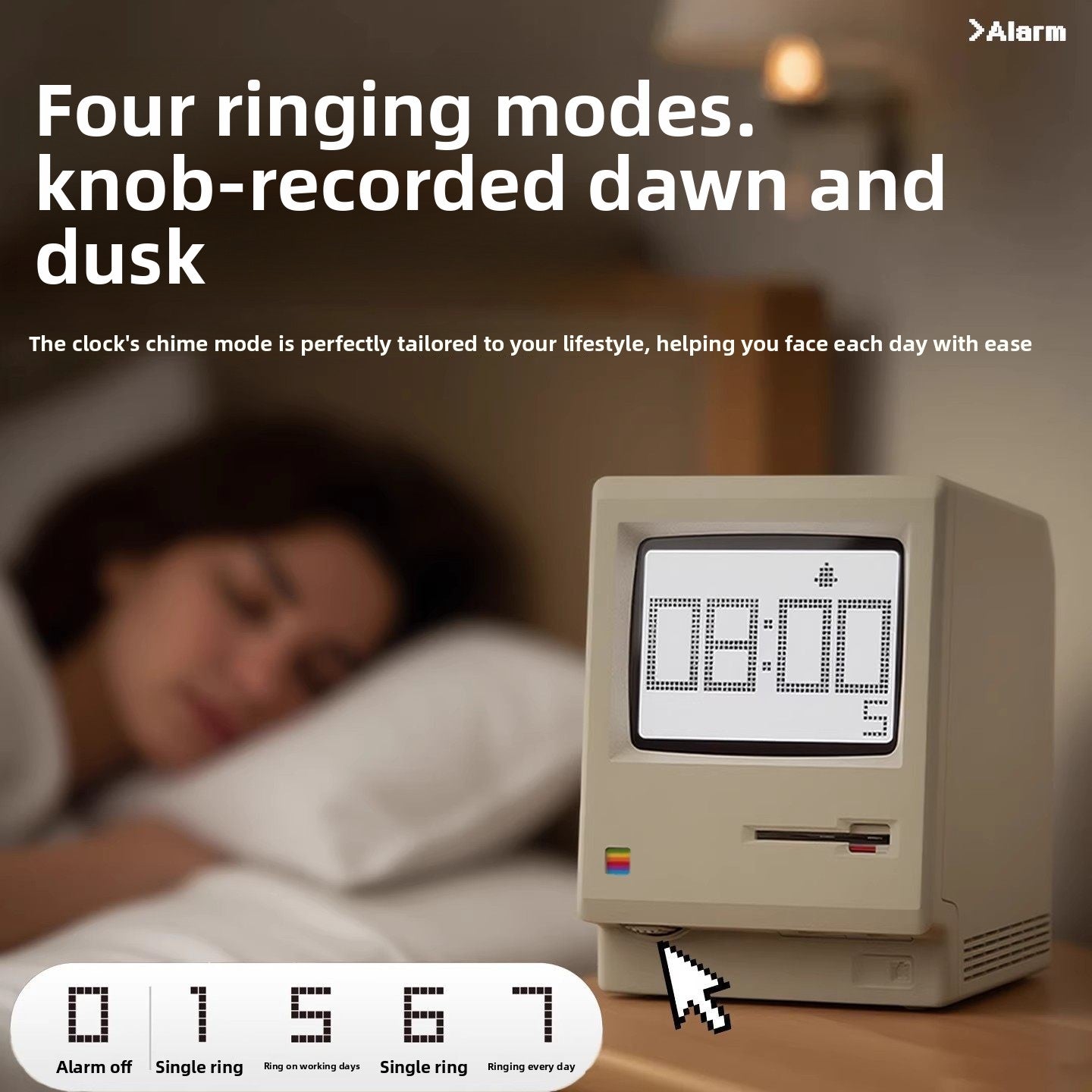 Retro Desktop Digital Alarm Clock