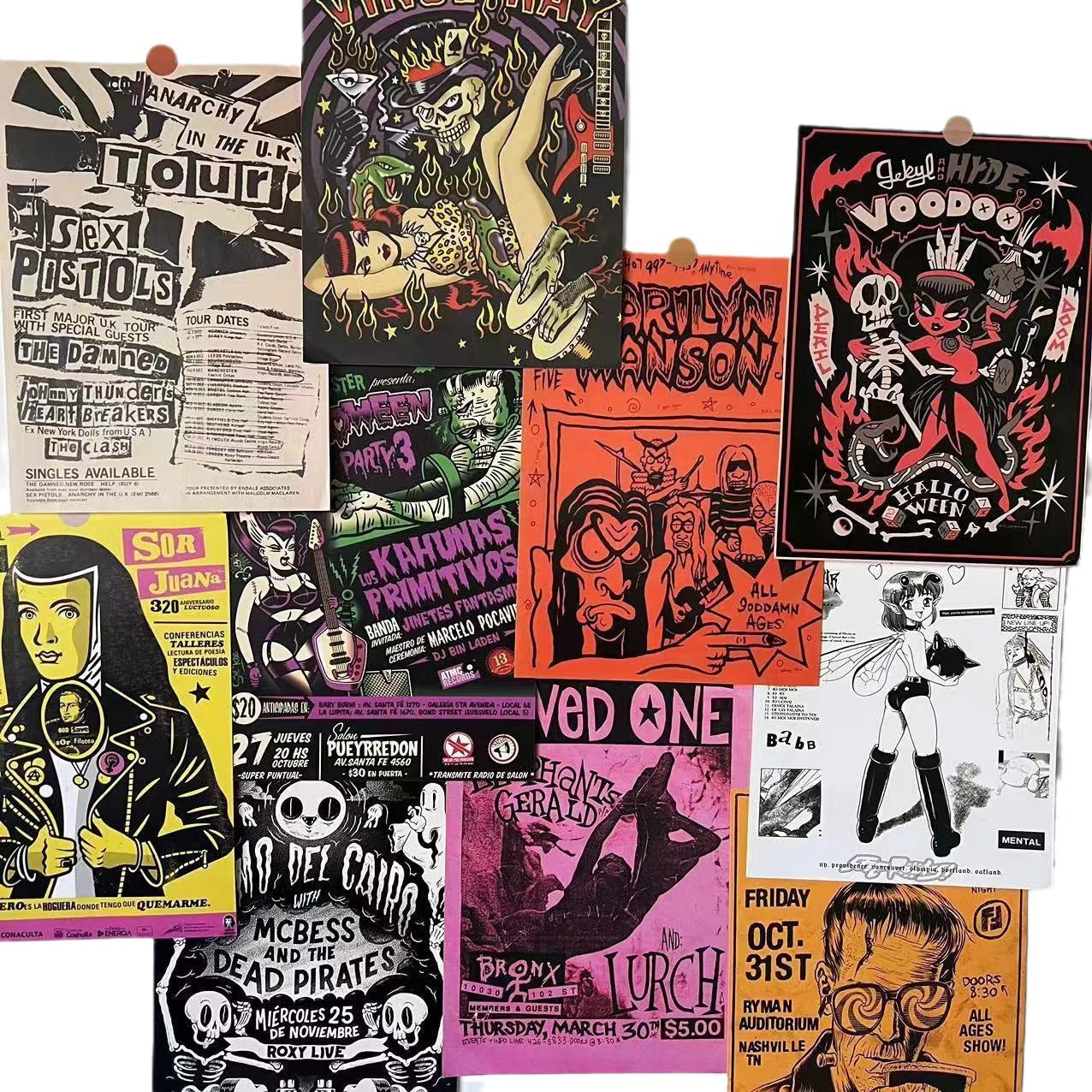 Rock Poster Wall Decor Set