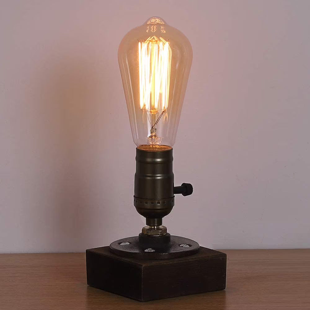 American Retro Dimmable Wood Table Lamp