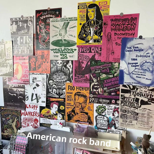 Rock Poster Wall Decor Set
