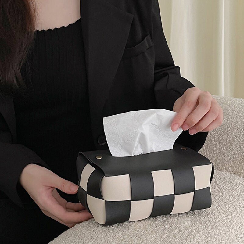 Leather Tissue Box Cover