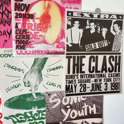 Retro American rock paper poster