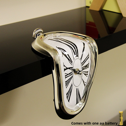 Melting Corner Wall Clock Roman Numerals