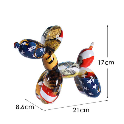 Water transfer printing colorful graffiti balloon dog