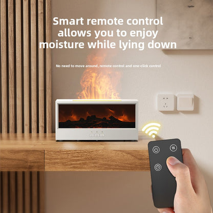 Fireplace Flame Aroma Diffuser with Remote Control and Humidifier