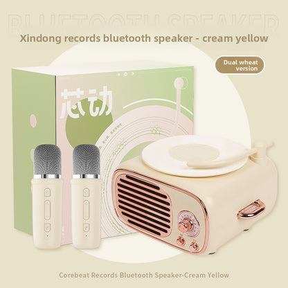 Retro Bluetooth Speaker with Clock and Card Slot