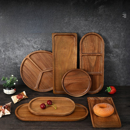 Acacia Wood Tray, Premium Dinner Plate