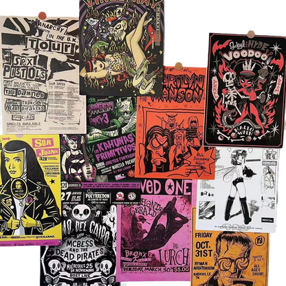 Retro American rock paper poster