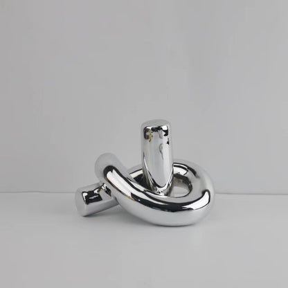 Modern Twisted Tree Knot Sculpture