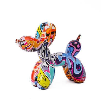 Water transfer printing colorful graffiti balloon dog