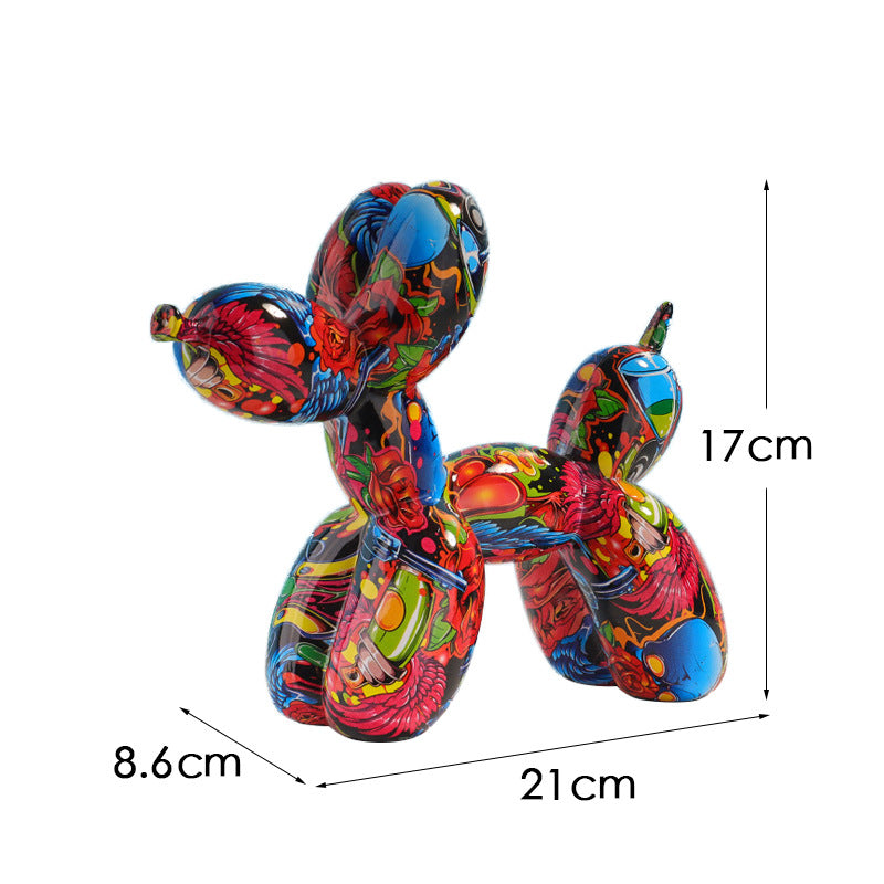 Water transfer printing colorful graffiti balloon dog