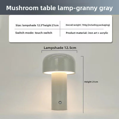 Cross-Border led wireless desktop mushroom desk lamp Bedroom Bar restaurant usb charging net red atmosphere night light Wholesale
