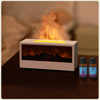 Fireplace Flame Aroma Diffuser with Remote Control and Humidifier