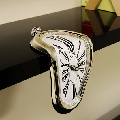 Melting Corner Wall Clock Roman Numerals