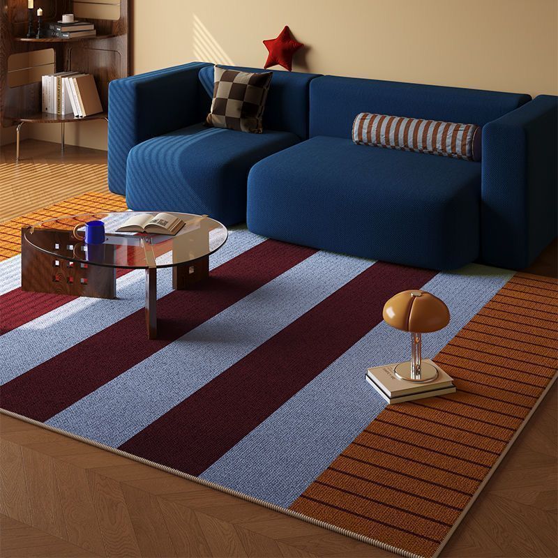Retro striped living room carpet