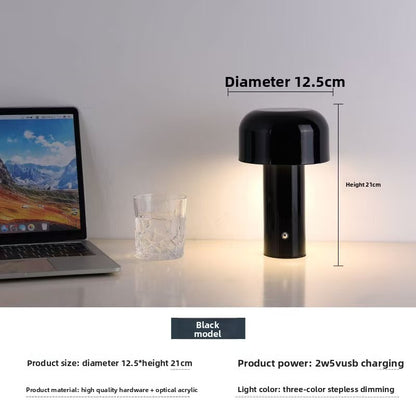 Cross-Border led wireless desktop mushroom desk lamp Bedroom Bar restaurant usb charging net red atmosphere night light Wholesale