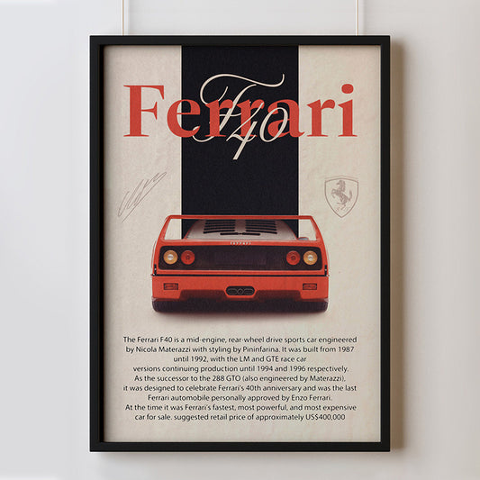 Vintage Sports Car Canvas Poster