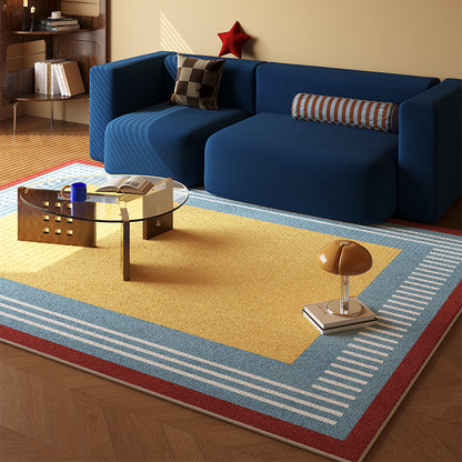 Retro striped living room carpet