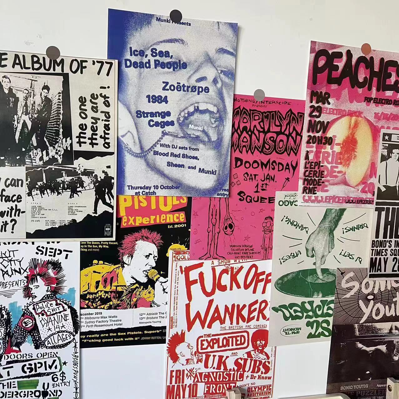 Retro American rock paper poster
