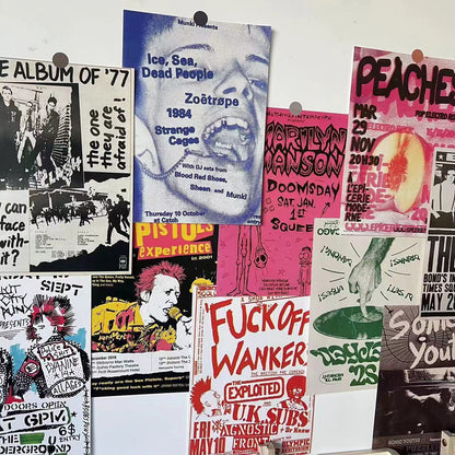 Retro American rock paper poster