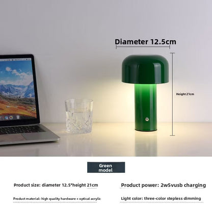 Cross-Border led wireless desktop mushroom desk lamp Bedroom Bar restaurant usb charging net red atmosphere night light Wholesale
