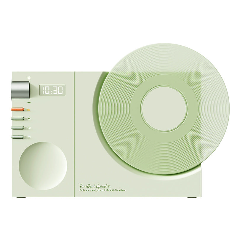 Retro Bluetooth Speaker with Clock and Card Slot