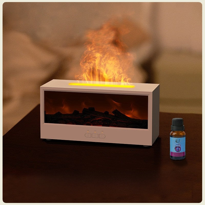 Fireplace Flame Aroma Diffuser with Remote Control and Humidifier