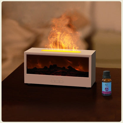 Fireplace Flame Aroma Diffuser with Remote Control and Humidifier