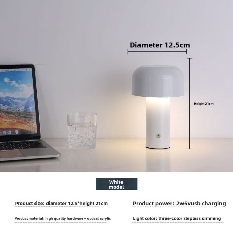 Cross-Border led wireless desktop mushroom desk lamp Bedroom Bar restaurant usb charging net red atmosphere night light Wholesale