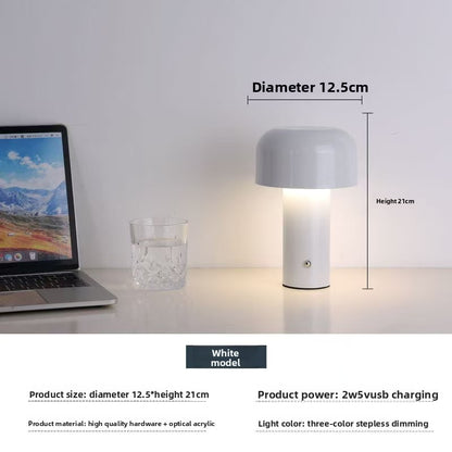 Cross-Border led wireless desktop mushroom desk lamp Bedroom Bar restaurant usb charging net red atmosphere night light Wholesale