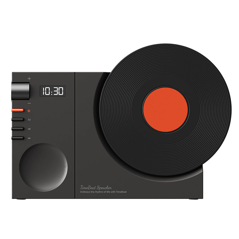 Retro Bluetooth Speaker with Clock and Card Slot