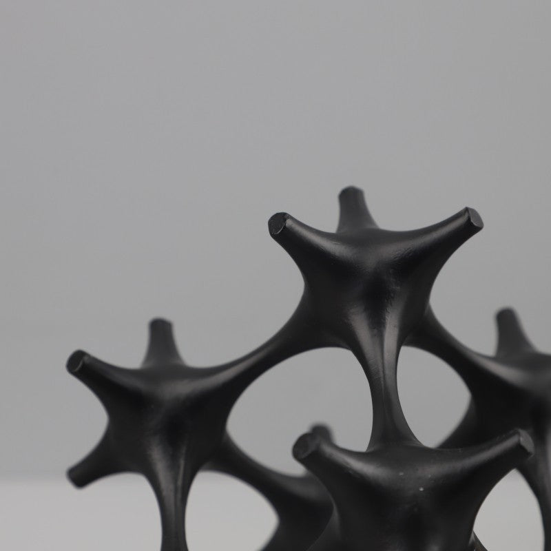 Modern Geometric Hollow Metal Cube Sculpture