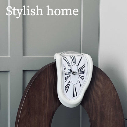 Melting Corner Wall Clock Roman Numerals