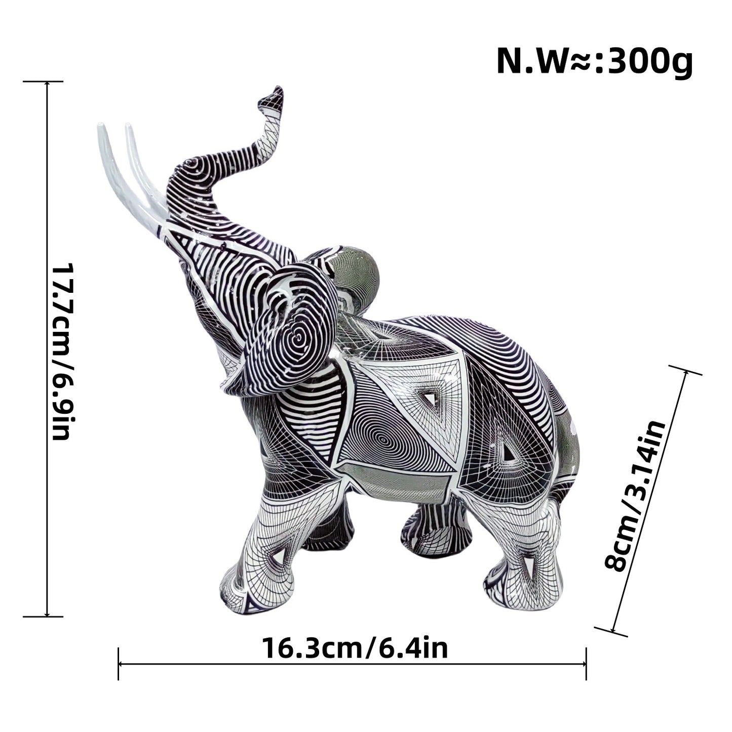 Creative graffiti resin craft elephant figurine