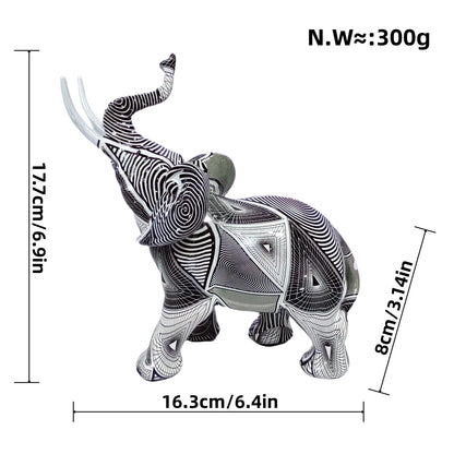 Creative graffiti resin craft elephant figurine