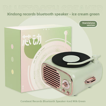 Retro Bluetooth Speaker with Clock and Card Slot