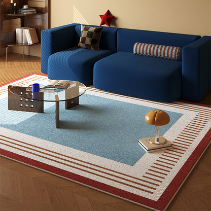 Retro striped living room carpet