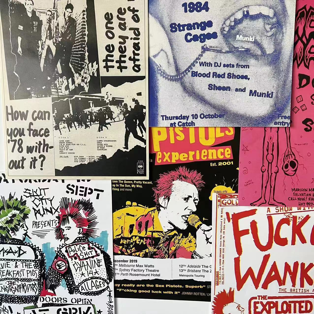 Retro American rock paper poster