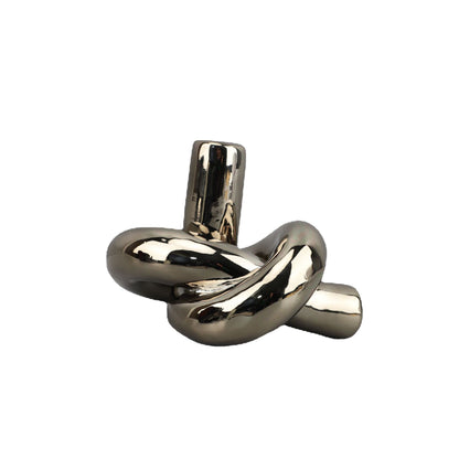 Modern Twisted Tree Knot Sculpture