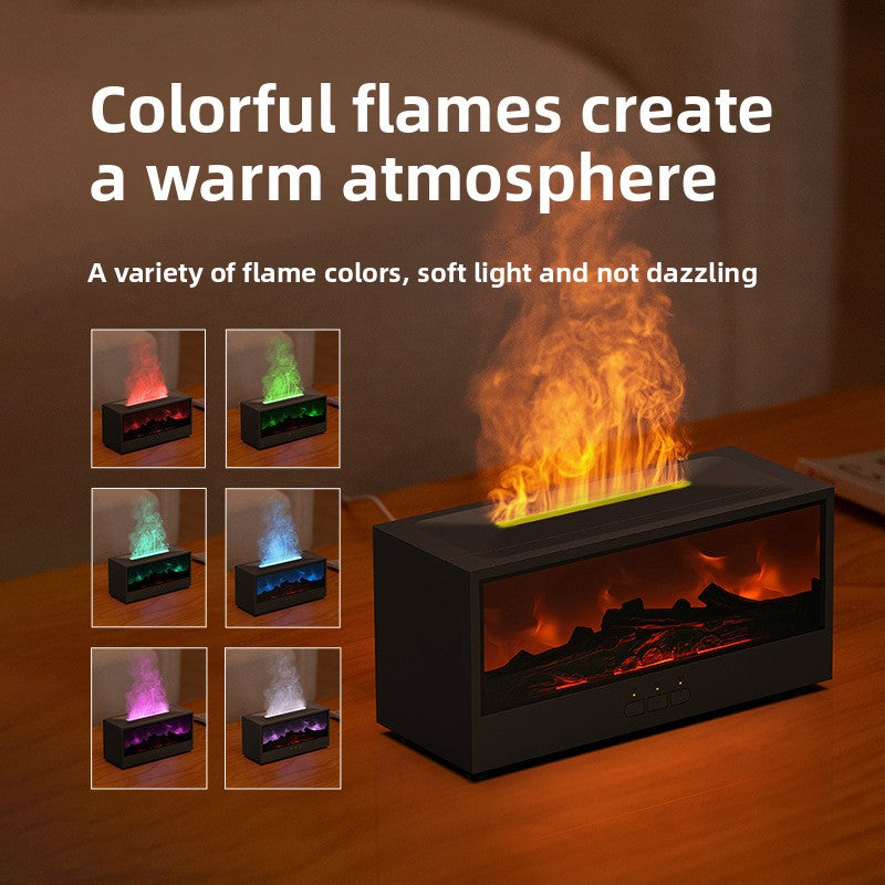 Fireplace Flame Aroma Diffuser with Remote Control and Humidifier