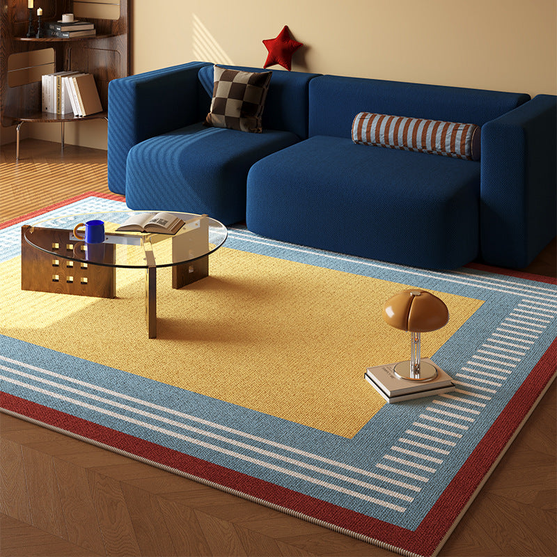 Retro striped living room carpet