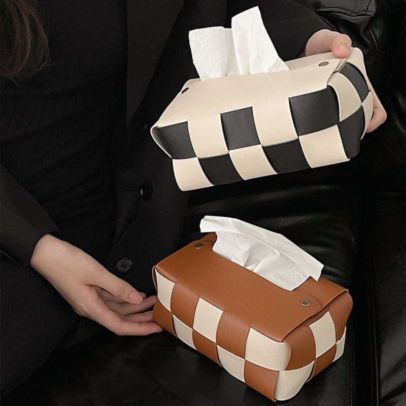 Leather Tissue Box Cover