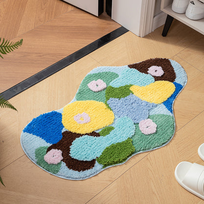 Thickened tufted flocked moss carpet