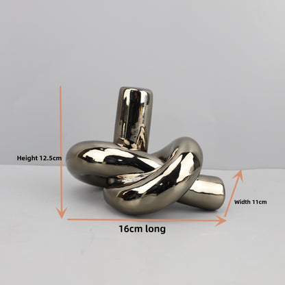 Modern Twisted Tree Knot Sculpture