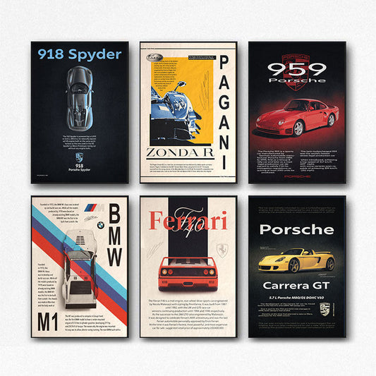 Vintage Sports Car Canvas Poster