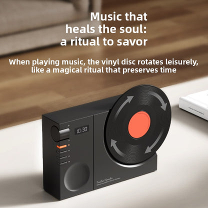 Retro Bluetooth Speaker with Clock and Card Slot
