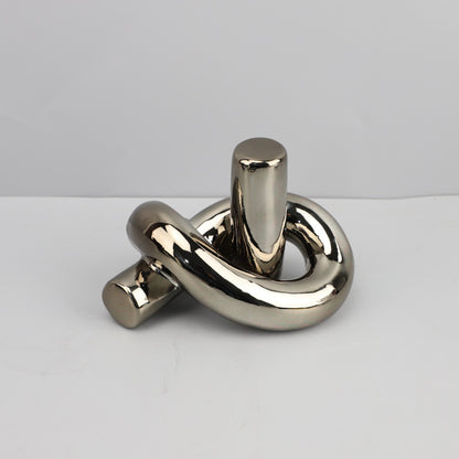Modern Twisted Tree Knot Sculpture
