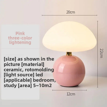 Ceramic Mushroom Night Light Table Lamp